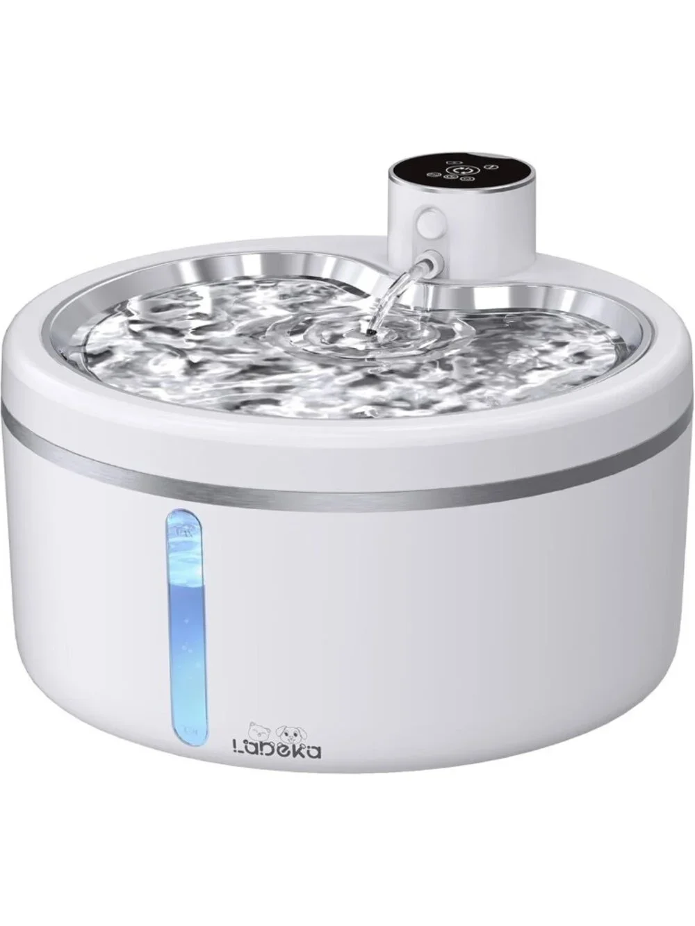 84oz Stainless Steel Wireless Cat Water Fountain with Motion Sensor - Pet